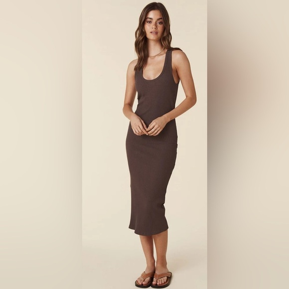SPELL STAPLES RIB SINGLET MIDI DRESS - Picture 1 of 3